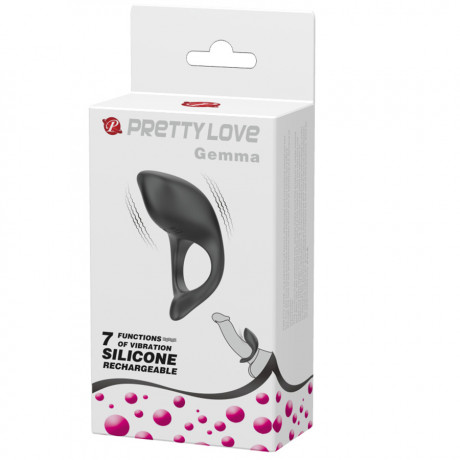 Вибрирующее кольцо с клиторальным отростком Gemma