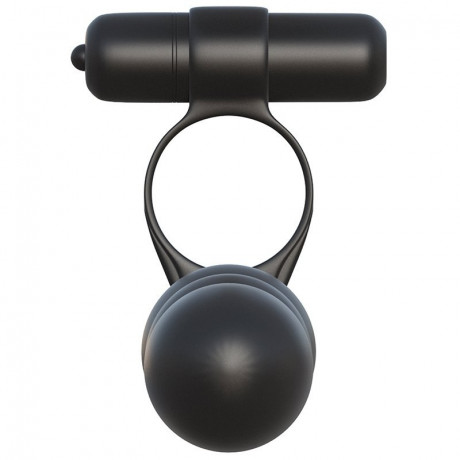 Виброкольцо с анальным стимулятором для двойного проникновения Posable Partner Double Penetrator