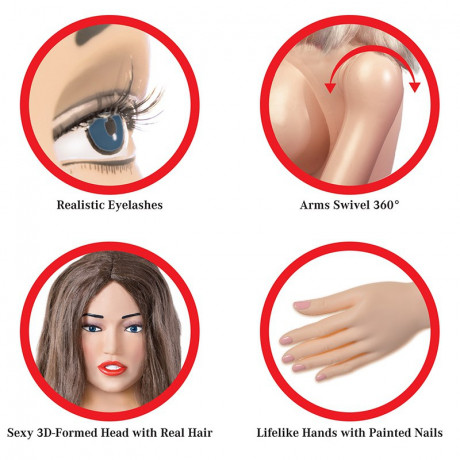 Кукла брюнетка надувная