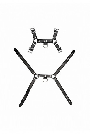 Мужская сбруя-портупея из высококачественных кожаных ремней Leather Male Chest Harness