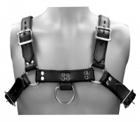 Мужская сбруя-портупея из высококачественных кожаных ремней Leather Male Chest Harness