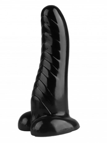 Анальный фаллоимитатор из эластомера с ребристой поверхностью
