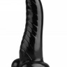 Анальный фаллоимитатор из эластомера с ребристой поверхностью