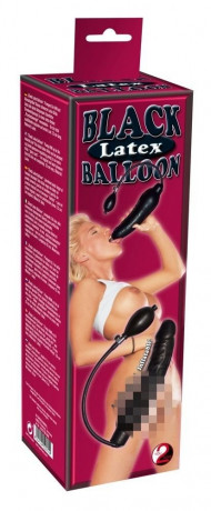 Латексный увеличивающийся в размерах фаллоимитатор Black Latex Balloon