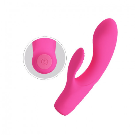 Вибромассажер с клиторальной мягкой щеточкой Tim