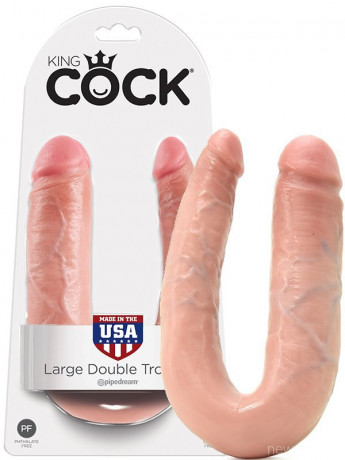 Большой двухголовый фаллоимитатор U-образной формы Double Trouble