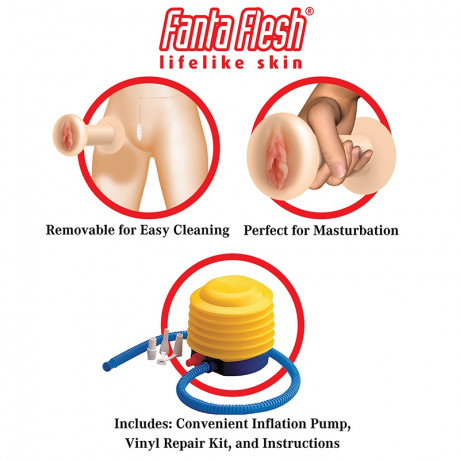 Кукла надувная с вставками блондинка