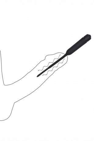 Стимулятор уретры с вибрацией Vibrating Bullet Plug With Beaded Tip