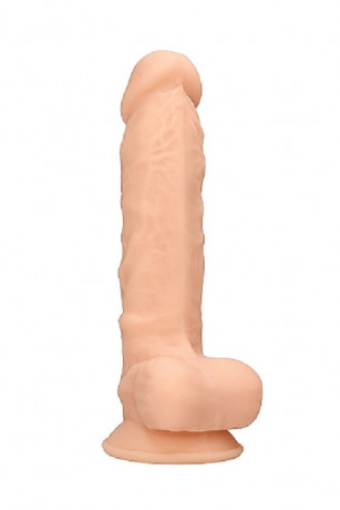 Реалистичный фаллос с рельефным телом и упругой мошонкой Silicone Dildo With Balls