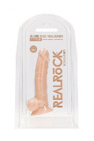 Реалистичный фаллос с рельефным телом и упругой мошонкой Silicone Dildo With Balls