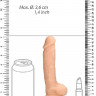 Реалистичный фаллос с рельефным телом и упругой мошонкой Silicone Dildo With Balls