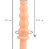 Огромный анальный жезл из эластомера с круглыми звеньями