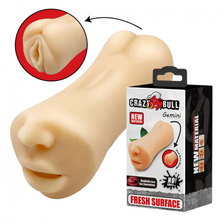 Двусторонний мастурбатор вагина и ротик Gemini