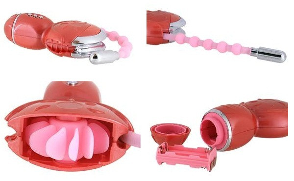 Вибромассажер для клитора с анальным стимулятором