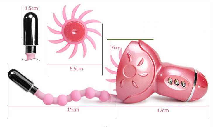 Вибромассажер для клитора с анальным стимулятором