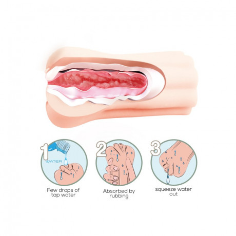 Реалистичный мастурбатор в форме вагины с эффектом смазки Crazy Bull