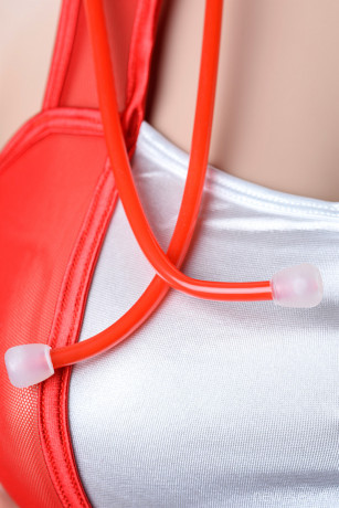 Эффектное платье секса медсестры с открытой спиной Candy Girl