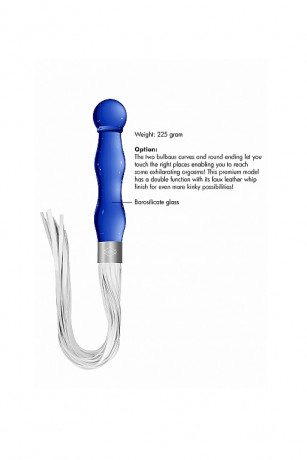 Плетка со стимулятором из стекла Chrystalino Whipster