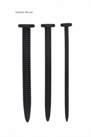 Набор из трех стимуляторов уретры Silicone Screw Plug Set