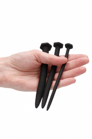 Набор из трех стимуляторов уретры Silicone Screw Plug Set