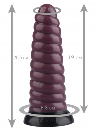 Ребристая анальная пирамида завиток для фистинга