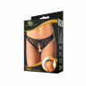 Соблазнительные черные трусики с доступом из прозрачной сетки с рисунком