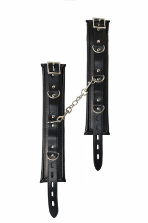 Черные кандалы с мягкой подкладкой и цепочкой Party Hard Amaze