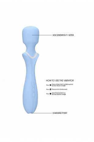 Универсальный вибромасссажер с большой округлой и очень гибкой головкой Jiggle Wand