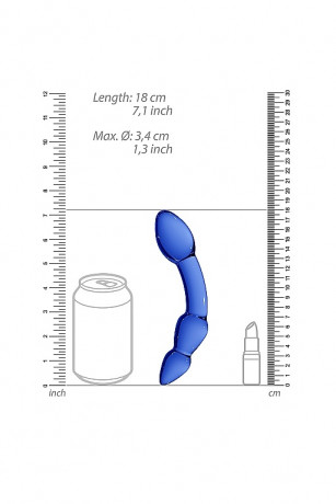 Универсальный двойной стимулятор из стекла изогнутой формы Chrystalino Superior