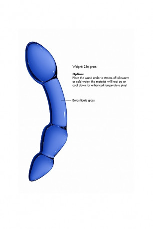 Универсальный двойной стимулятор из стекла изогнутой формы Chrystalino Superior