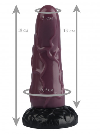 Рельефный анальный стимулятор из эластомера с ярко-выраженными венами
