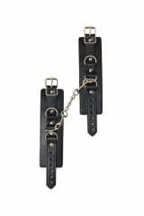 Наручники с ремневыми застежками скрепленные цепочкой с карабинами Party Hard Liberate