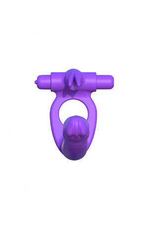Эрекционное виброкольцо для двойного проникновения Double Penetrator Rabbit