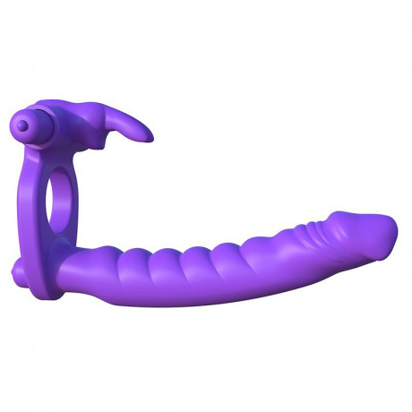 Эрекционное виброкольцо для двойного проникновения Double Penetrator Rabbit