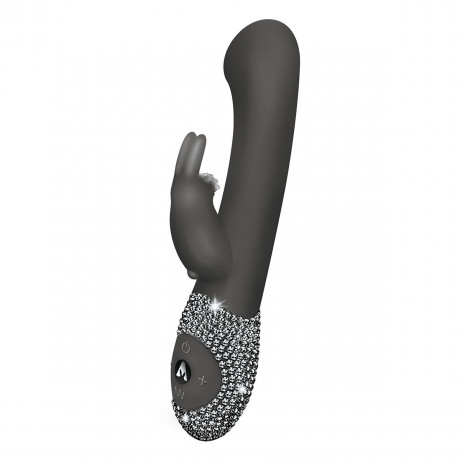 Премиум вибратор для G-точки черный CRYSTALIZED