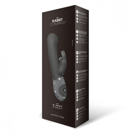 Премиум вибратор для G-точки черный CRYSTALIZED