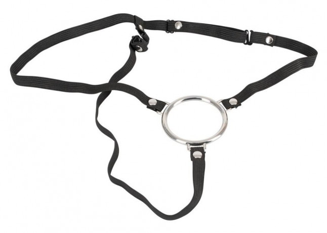 Полый вибрострапон на ремнях Vibrating Strap-On