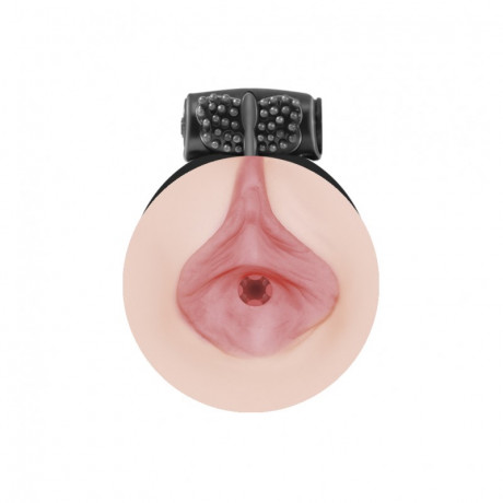 Эластичный мастурбатор с виброкольцом Satisfaction Darling