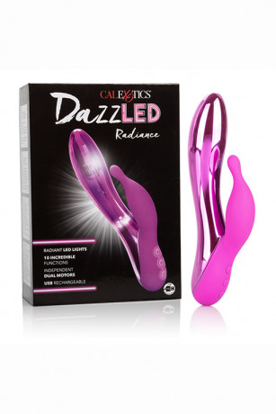 Перезаряжаемый мульти скоростной вибромассажер кролик с пульсирующей подсветкой Radiance