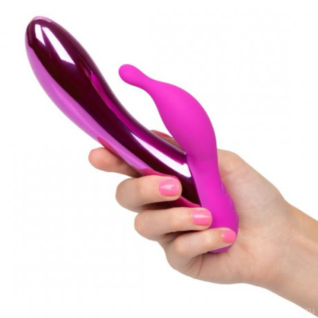 Перезаряжаемый мульти скоростной вибромассажер кролик с пульсирующей подсветкой Radiance