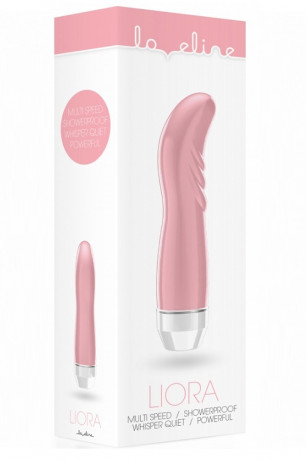 Вибромассажер с загнутым кончиком и тремя бороздками для стимуляции точки G Liora