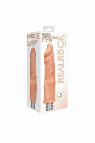 Реалистичный большой фаллоимитатор с вибрацией телесного цвета Vibrating Dildo