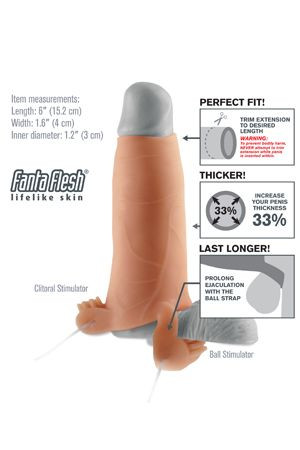 Увеличивающая вибронасадка на член Real Feel Twin Teazer