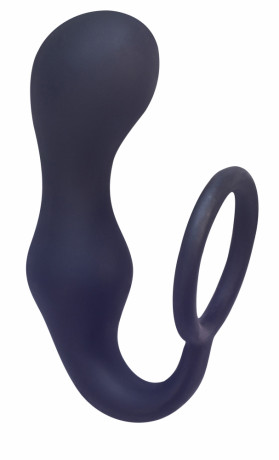 Эрекционное кольцо с анальной пробкой Double Pleasure Anal Plug