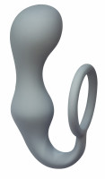 Эрекционное кольцо с анальной пробкой Double Pleasure Anal Plug