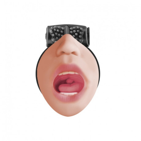 Мастурбатор ротик с виброкольцом Satisfaction Beloved