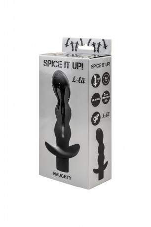 Рельефная анальная пробка с вибрацией Spice it up Naughty