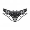 Черные кружевные трусики с доступом и углубленным верхним краем