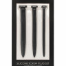 Набор из трех стимуляторов уретры из разных по диаметру гладких струн Silicone Rugged Nail Plug Set