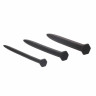 Набор из трех стимуляторов уретры из разных по диаметру гладких струн Silicone Rugged Nail Plug Set